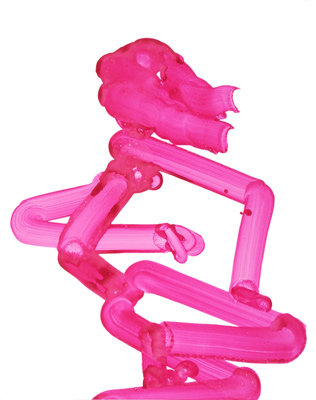 JUAN  GOMEZ:; Untitled Magenta Figure, 2010