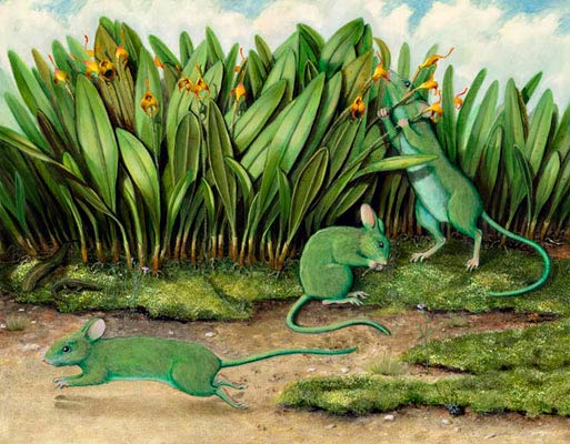 Isabella Kirkland, Phosphorescent Mice (Study for Nova Series), 2005 ikf0509