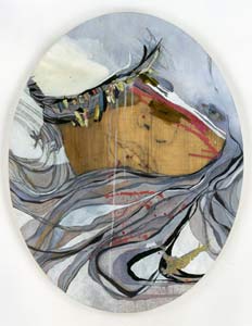 Gina Magid, Oval Face with Two Birds, 2005